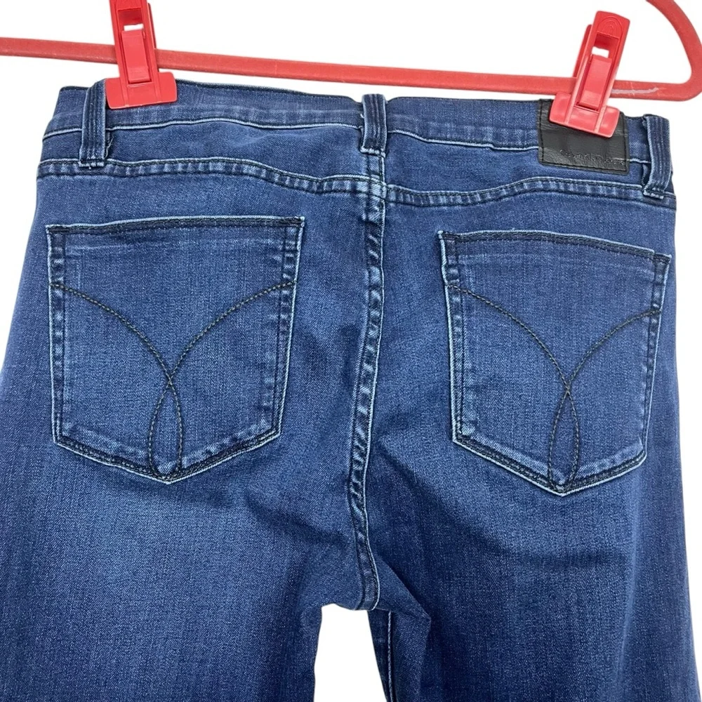 Calvin Klein Jeans Modern Boot Cut 29/8 Dark Wash Flared 5 Pockets Size 8 - Picture 8 of 12